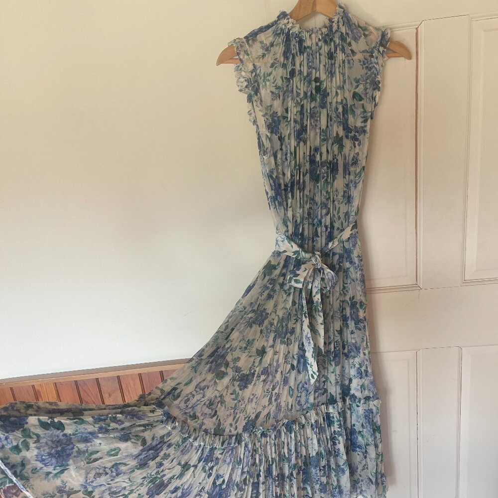 Zimmermann Floral Silk Midi Dress, 0